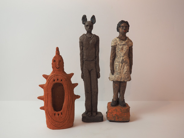 Trois sculptures en céramiques
